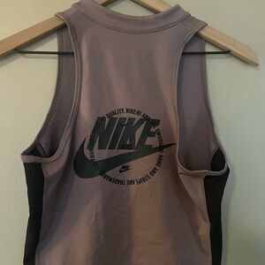 Nike Brown Fitted Crop Tank Top